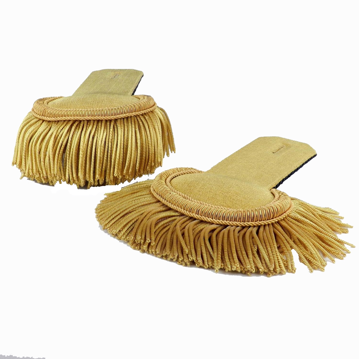 Epaulettes gold thin fringes (5 5 cm long) Hand Embroidery Gold Wired Epaulette